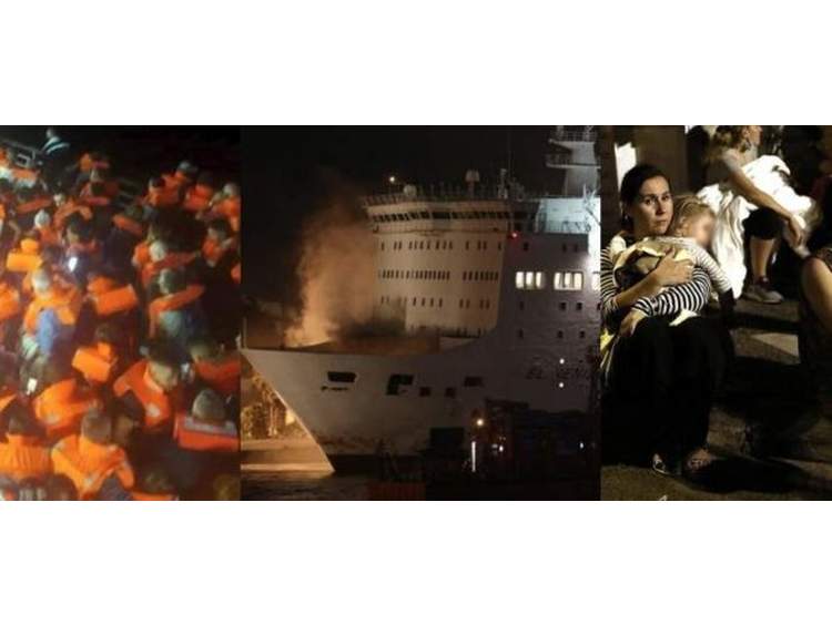Φωτιά εν πλω στο πλοίο Ελ.Βενιζέλος-Ολοκληρώθηκε η αποβίβαση στον Πειραιά