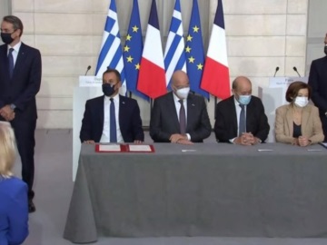 Κατατέθηκε στη Βουλή η συμφωνία Ελλάδας - Γαλλίας