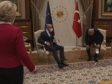 Τουρκία: Ερντογάν και Σαρλ Μισέλ κάθισαν και άφησαν «σύξυλη» όρθια την Φον ντερ Λάιεν (βίντεο)