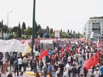Απεργία: Πορείες και συγκεντρώσεις με τραγούδια, πανό και ένταση σε Αθήνα και Θεσσαλονίκη (Εικόνες &amp; Βίντεο)