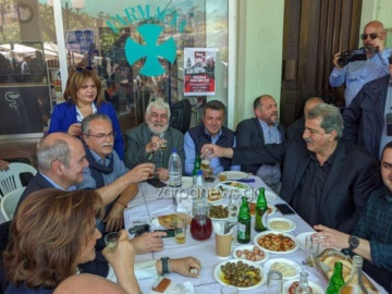 Ντόρα Μπακογιάννη και Παύλος Πολάκης στο ίδιο τραπέζι στα Χανιά (φωτογραφίες)
