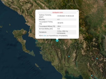 Ισχυρός σεισμός 4,2 Ρίχτερ στα Ιωάννινα