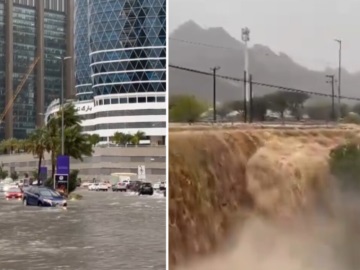 Ντουμπάι: Απίστευτες εικόνες από την κακοκαιρία - Πλημμύρισαν δρόμοι, δείτε βίντεο